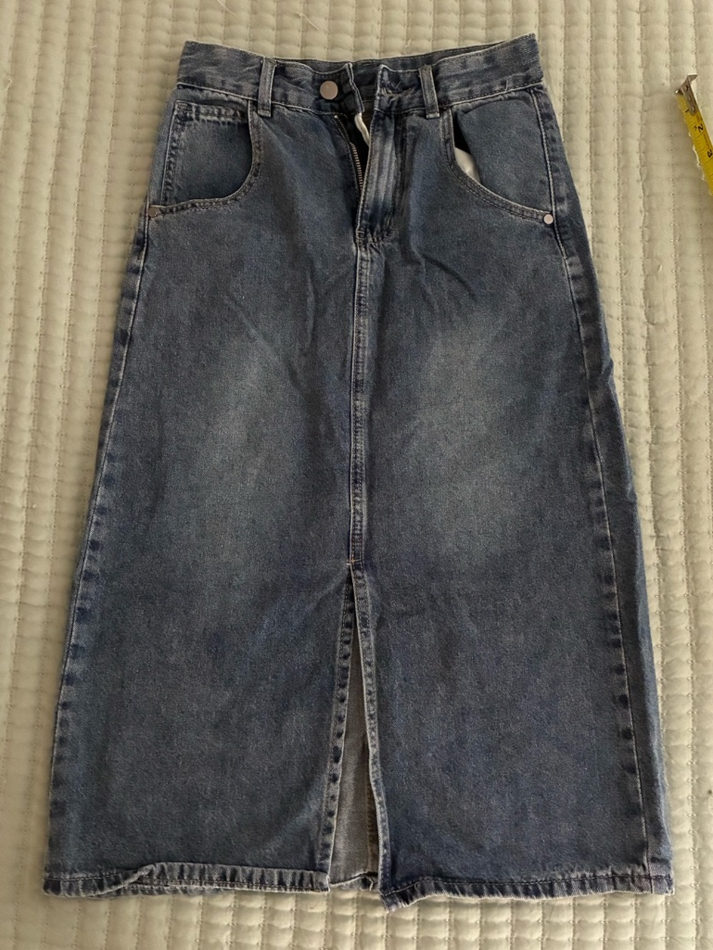 Women's Midi Blue Denim Skirt